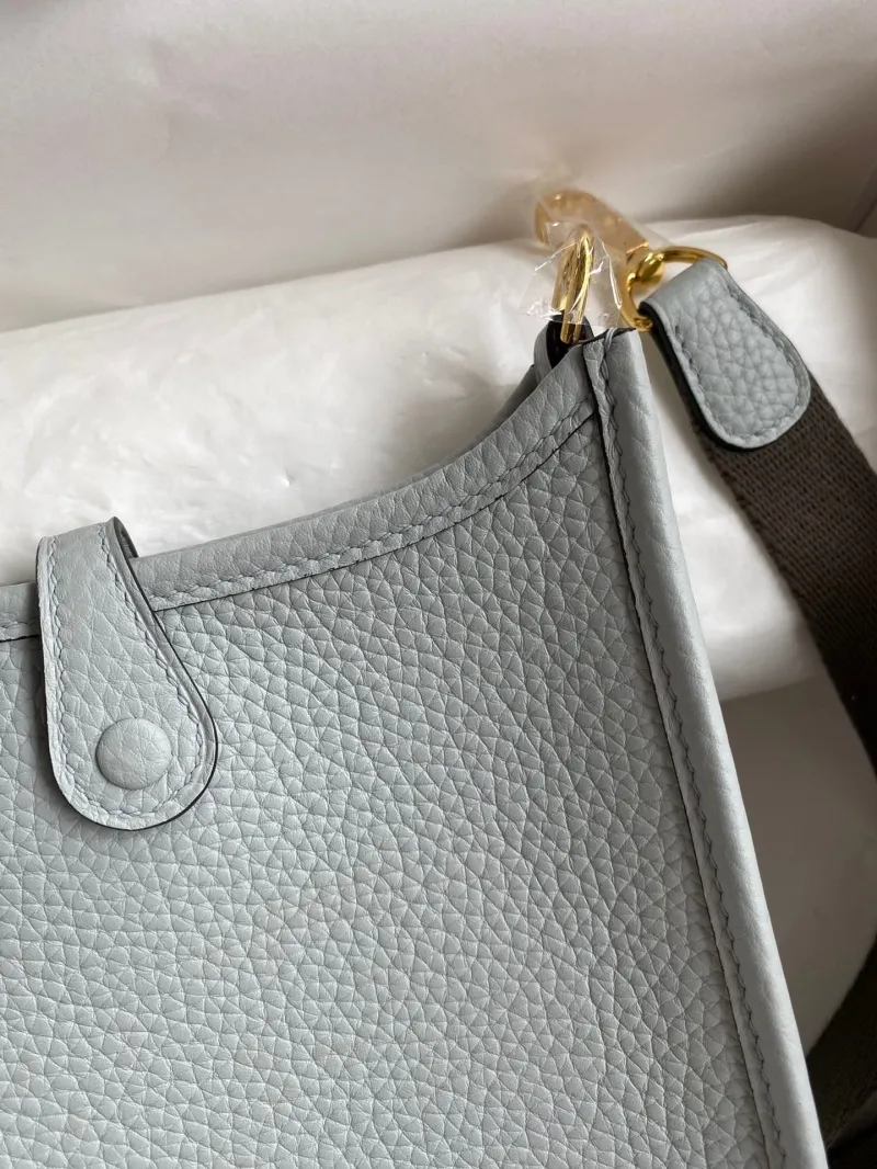 Hermes Light Blue Crossbody Satchel Bag 156 - Image 4