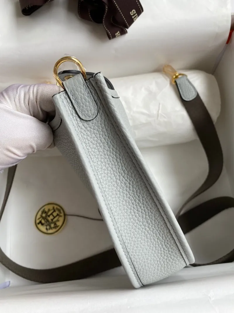 Hermes Light Blue Crossbody Satchel Bag 156 - Image 6