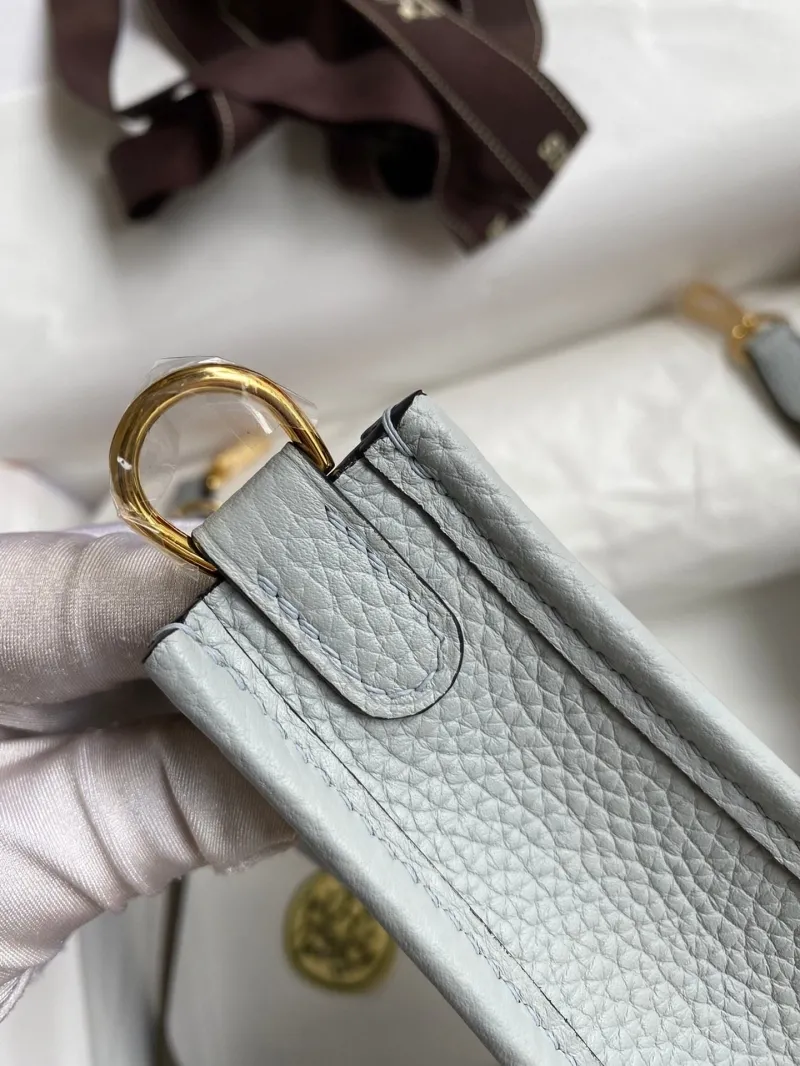 Hermes Light Blue Crossbody Satchel Bag 156 - Image 7