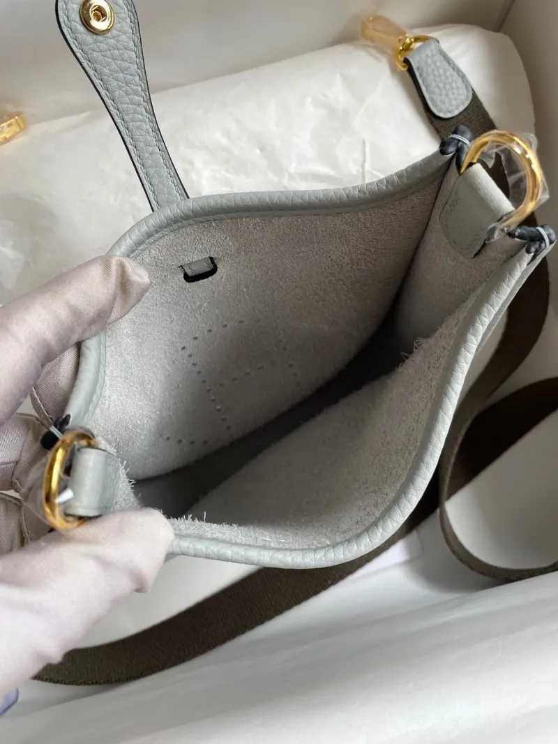 Hermes Light Blue Crossbody Satchel Bag 156 - Image 9