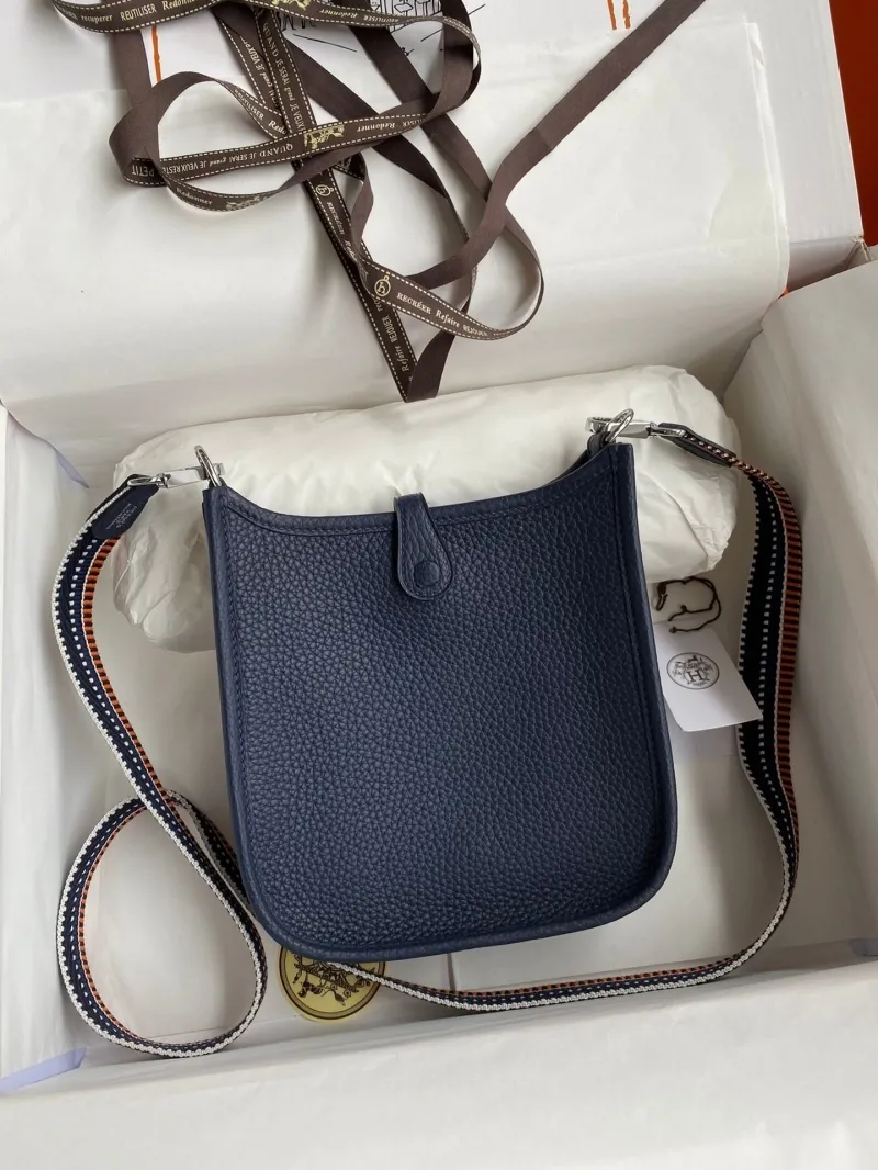 Alternative view of Hermes Navy Blue Crossbody Satchel Bag 159