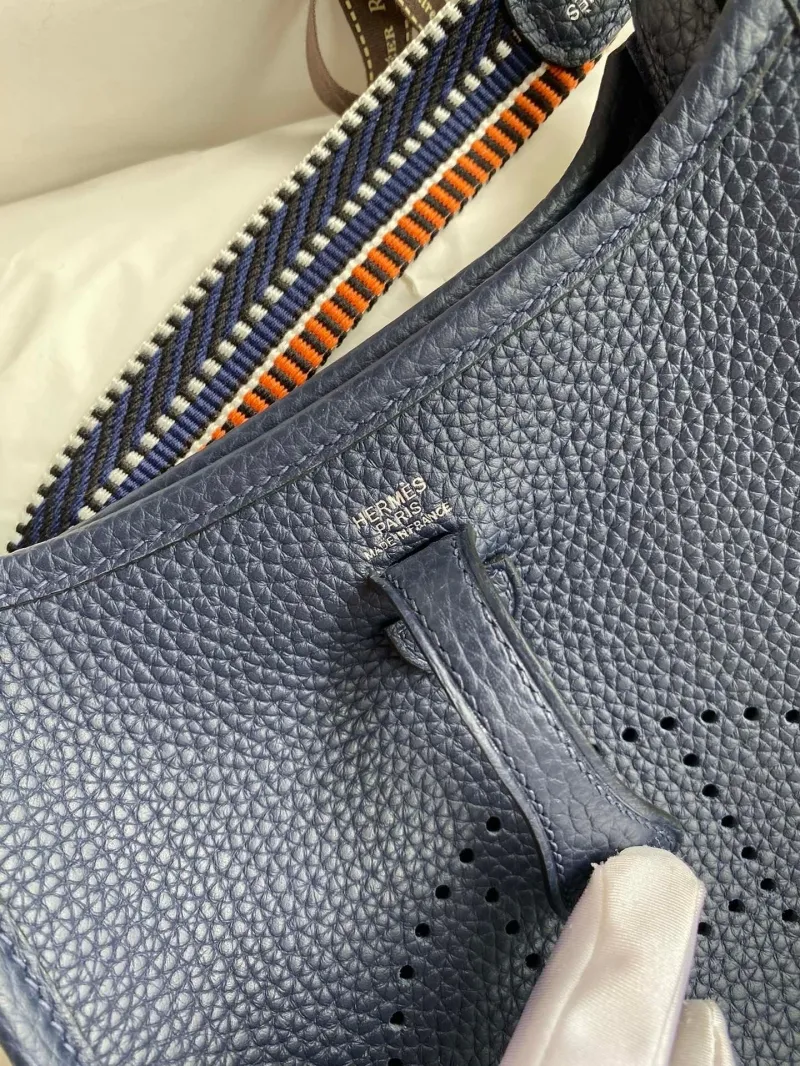 Hermes Navy Blue Crossbody Satchel Bag 159 - Image 4
