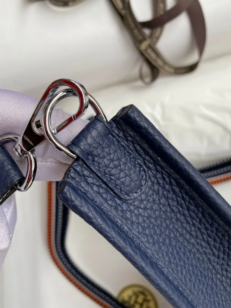Hermes Navy Blue Crossbody Satchel Bag 159 - Image 5