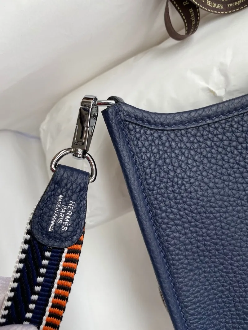 Hermes Navy Blue Crossbody Satchel Bag 159 - Image 6