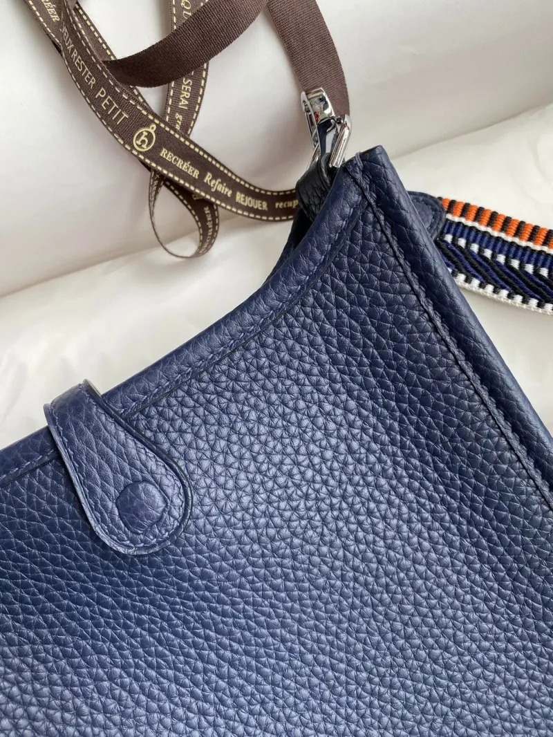 Hermes Navy Blue Crossbody Satchel Bag 159 - Image 7