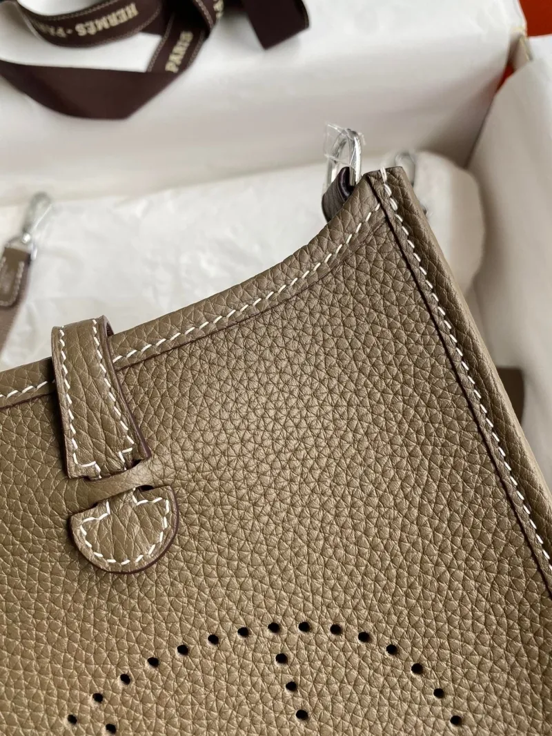Hermes Taupe Crossbody Satchel Bag 164 - Image 4