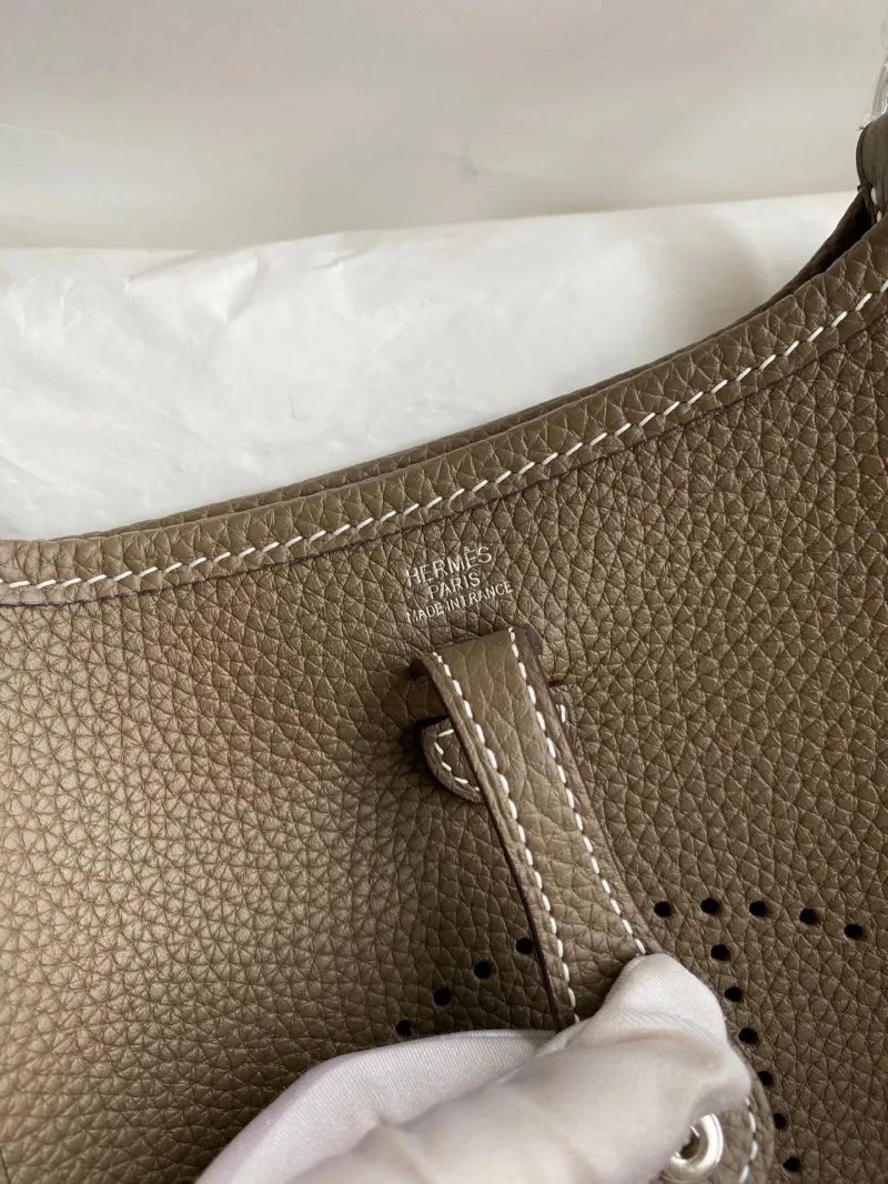 Hermes Taupe Crossbody Satchel Bag 164 - Image 6