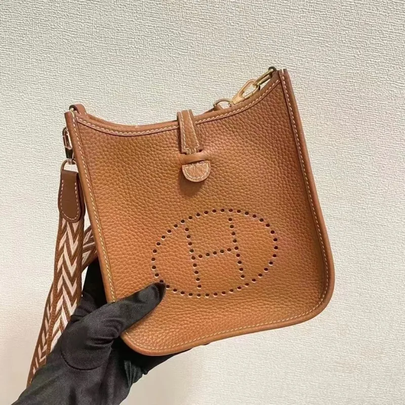 Hermes Brown Crossbody Satchel Bag 165