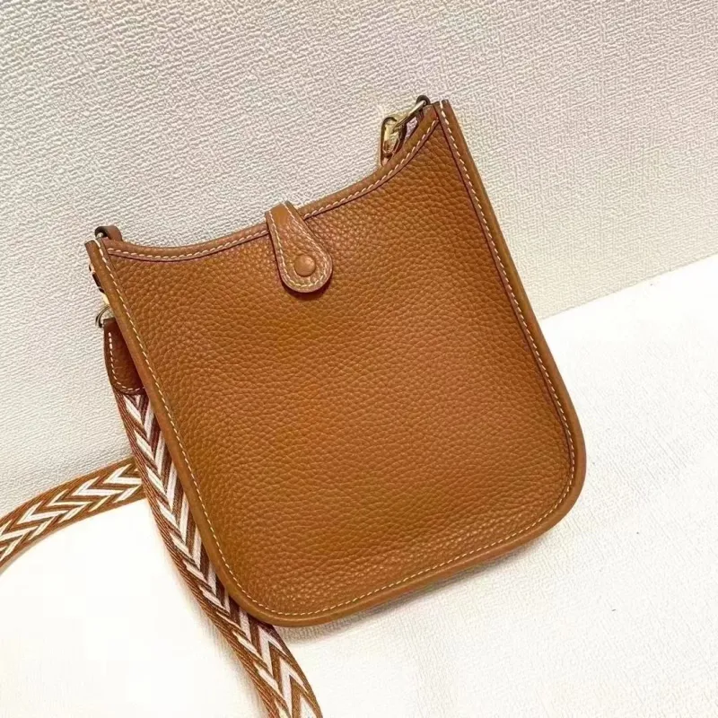 Alternative view of Hermes Brown Crossbody Satchel Bag 165