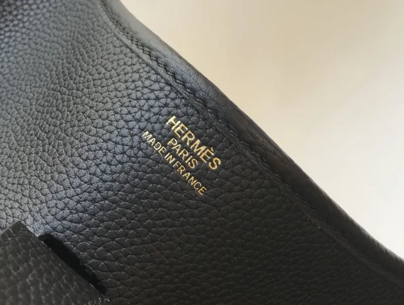 Hermes Black Leather Satchel Bag 169 - Image 5