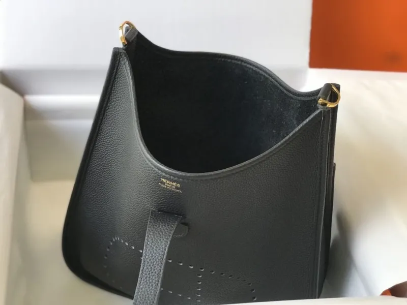 Hermes Black Leather Satchel Bag 169 - Image 9
