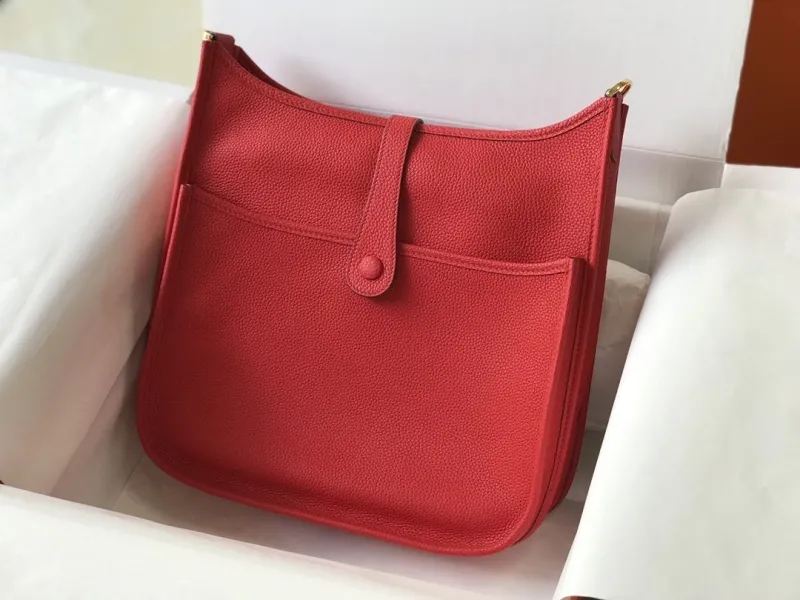 Hermes Red Satchel Bag 172 - Image 3
