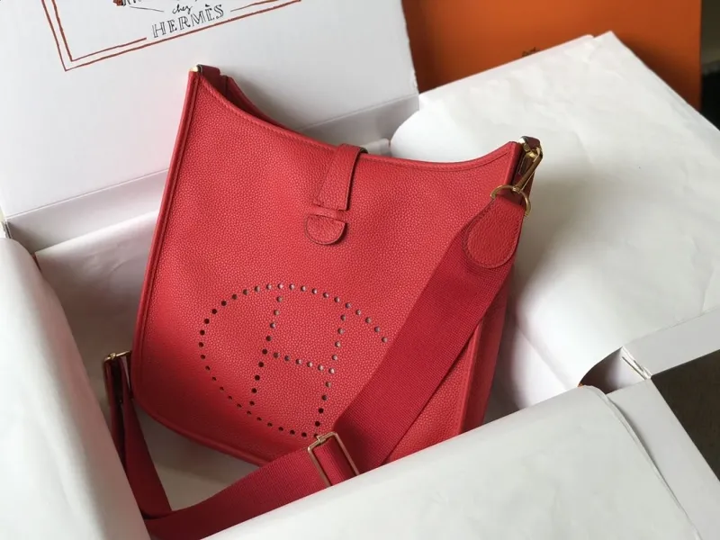 Hermes Red Satchel Bag 172 - Image 4
