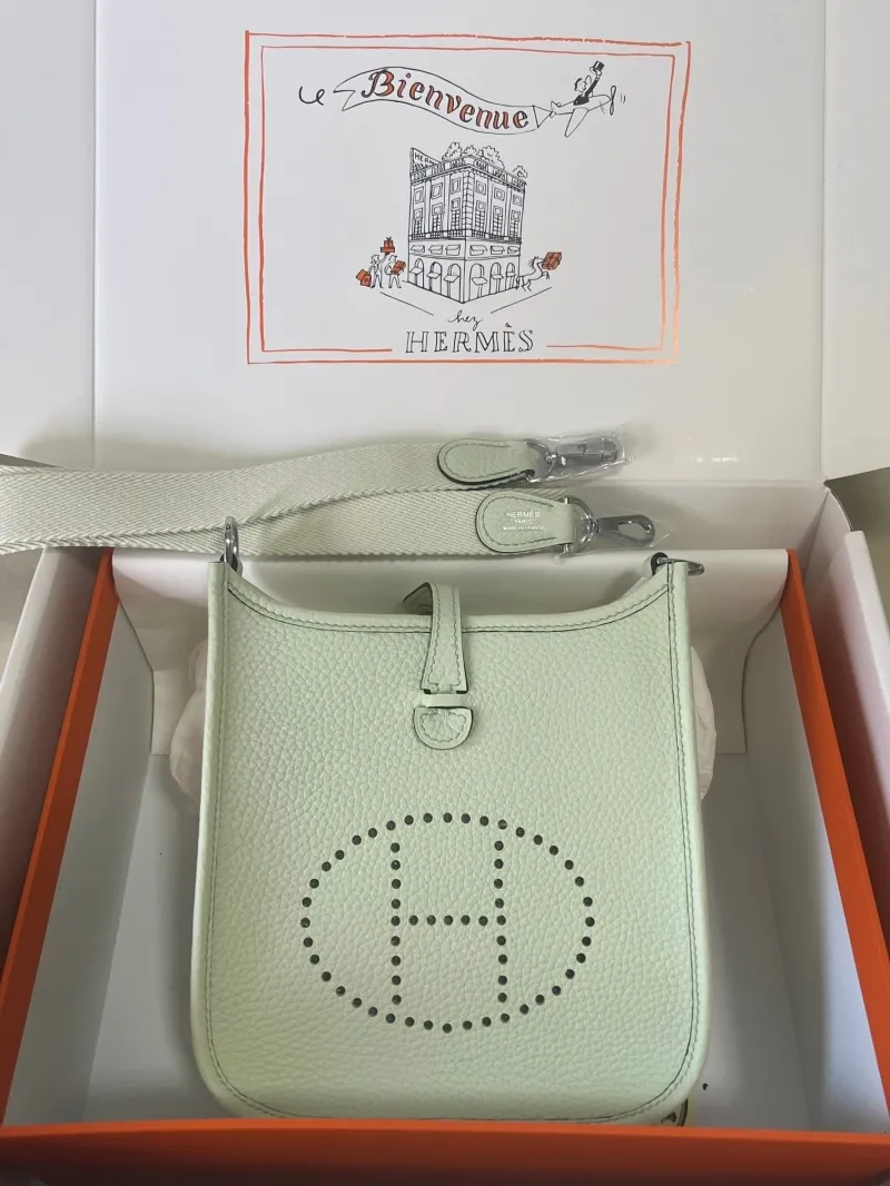 Hermes Mint Green Crossbody Satchel Bag 179