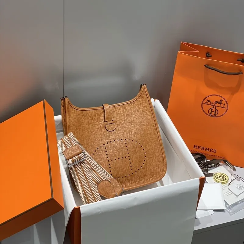 Hermes Tan Leather Crossbody Bag