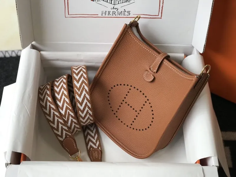 Hermes Brown Crossbody Satchel Bag 186