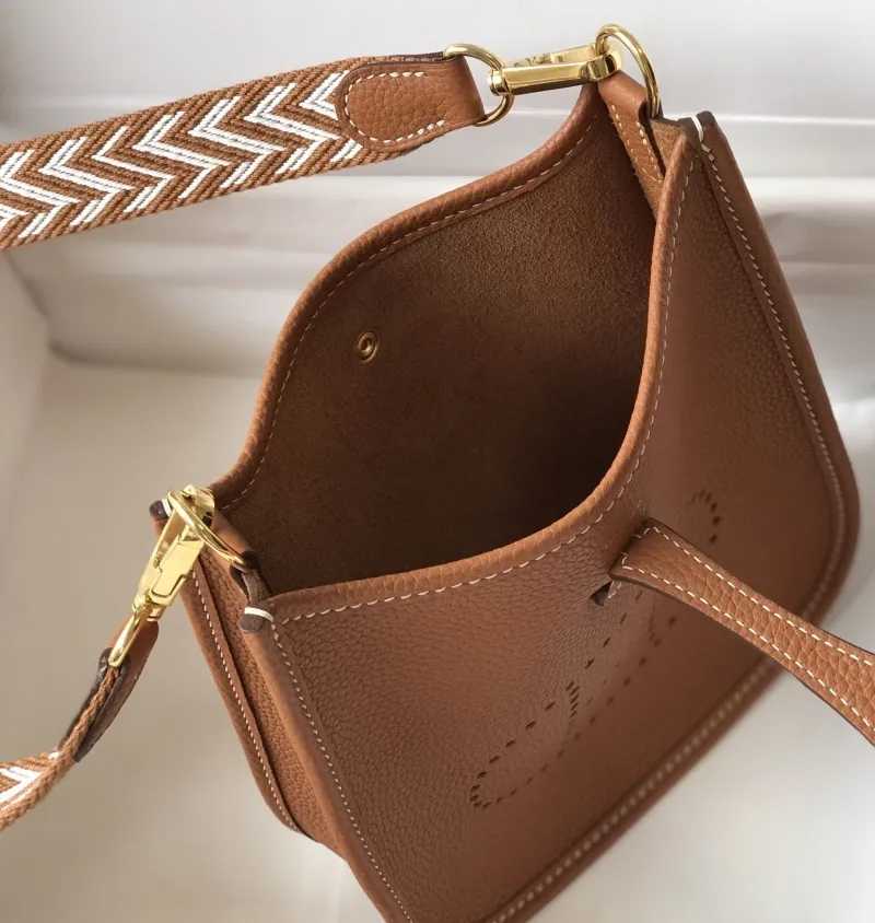 Hermes Brown Crossbody Satchel Bag 186 - Image 8