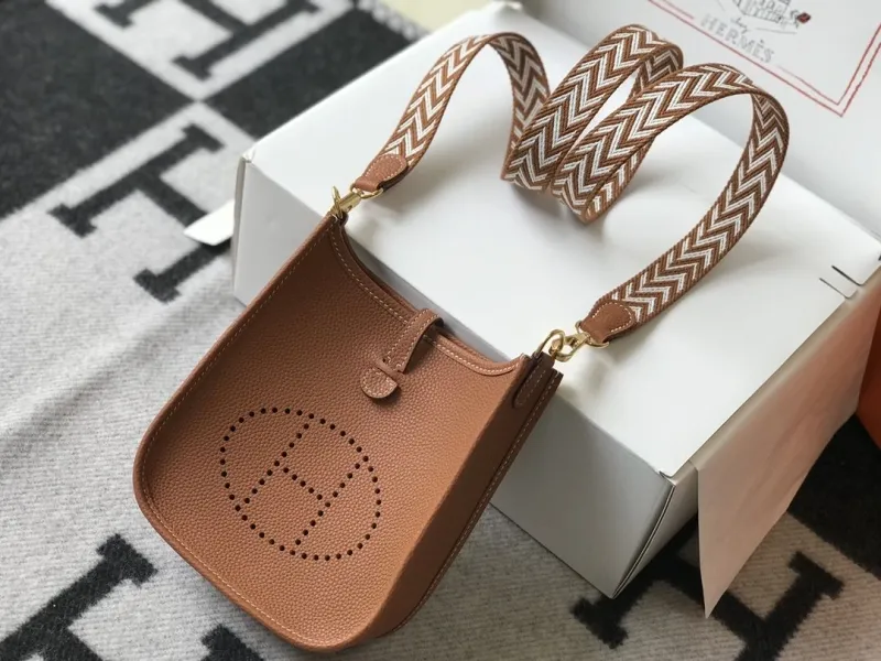 Hermes Brown Crossbody Satchel Bag 186 - Image 9