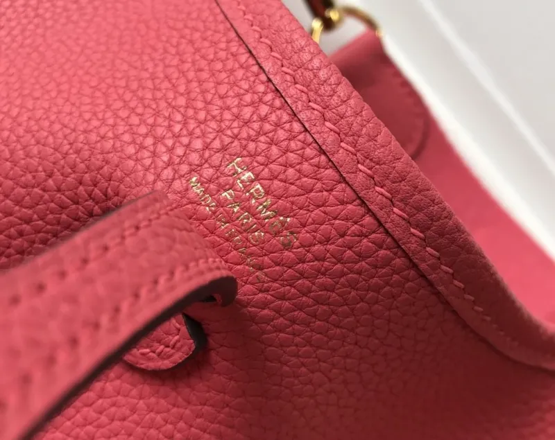 Hermes Pink Leather Satchel Crossbody Bag 190 - Image 5