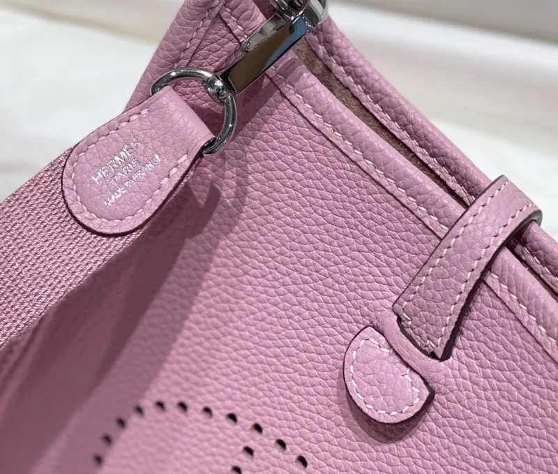 Hermes Pink Leather Crossbody Satchel Bag 204 - Image 5