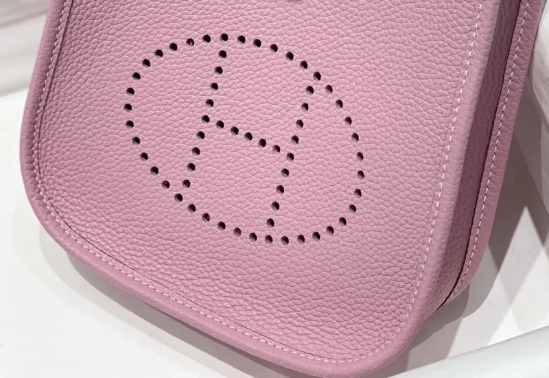 Hermes Pink Leather Crossbody Satchel Bag 204 - Image 6
