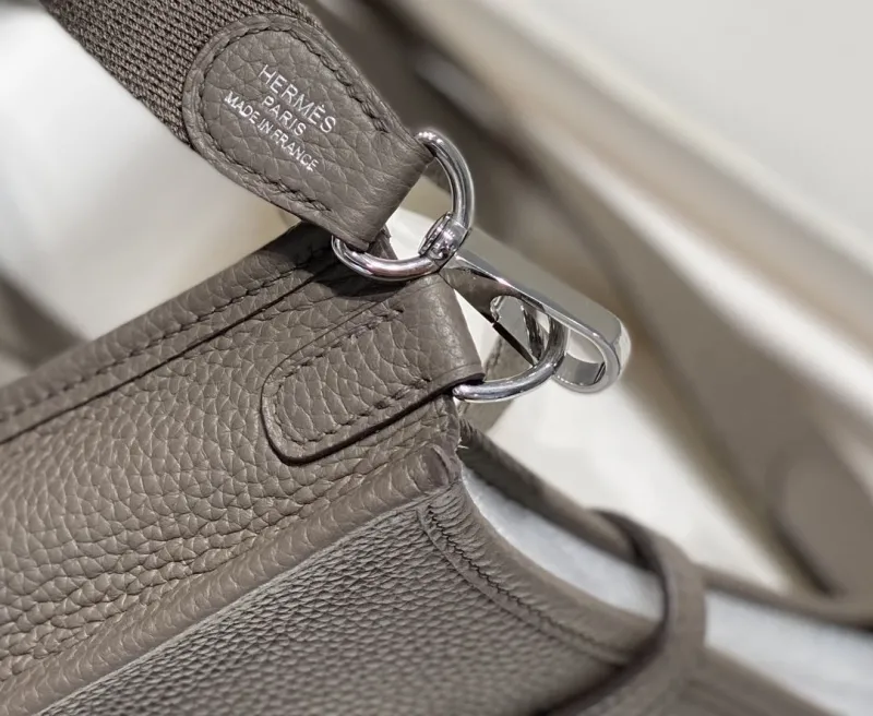 Hermes Gray Leather Satchel Bag 205 - Image 5