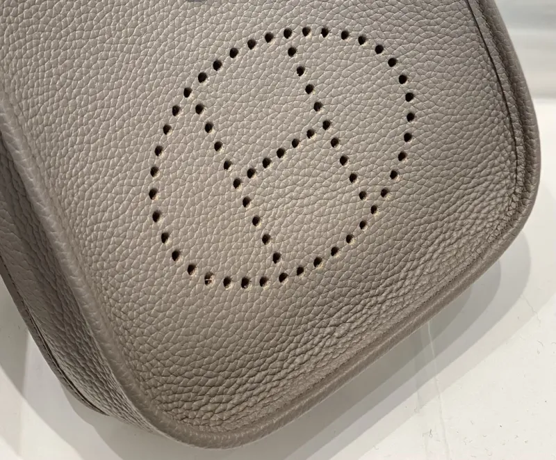 Hermes Gray Leather Satchel Bag 205 - Image 7
