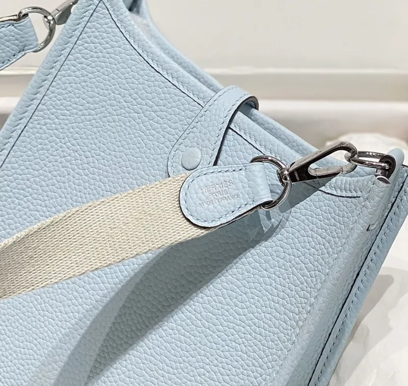 Hermes Light Blue Crossbody Satchel Bag 208 - Image 5