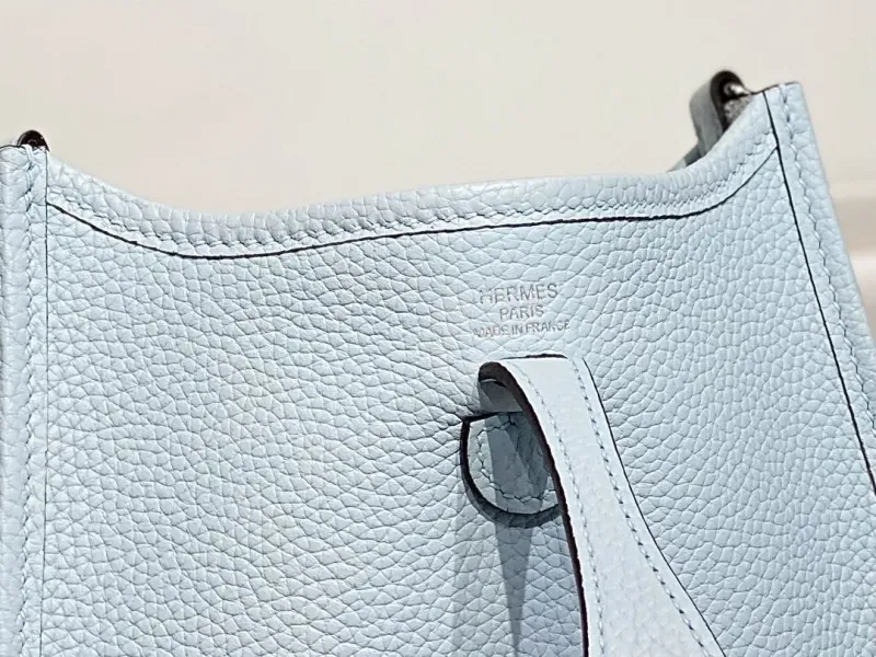 Hermes Light Blue Crossbody Satchel Bag 208 - Image 7