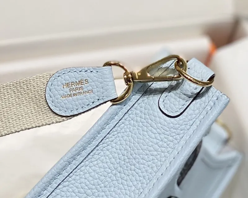 Hermes Light Blue Leather Satchel Bag 209 - Image 5