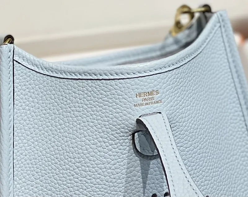 Hermes Light Blue Leather Satchel Bag 209 - Image 7
