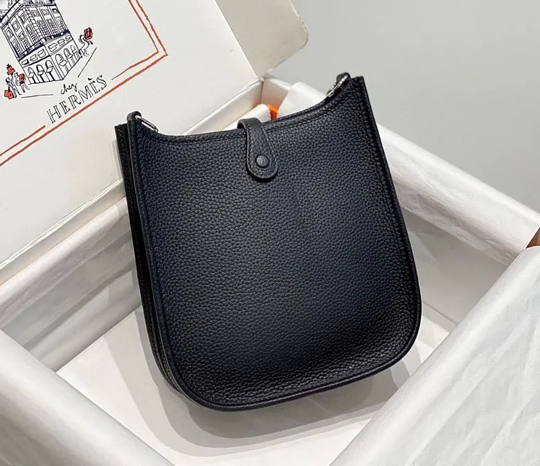 Alternative view of Hermes Black Leather Satchel Bag 210