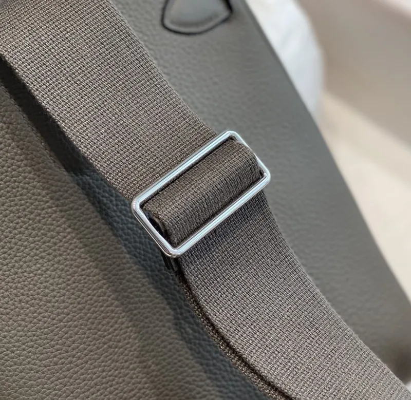 Hermes Gray Crossbody Satchel Bag 212 - Image 8