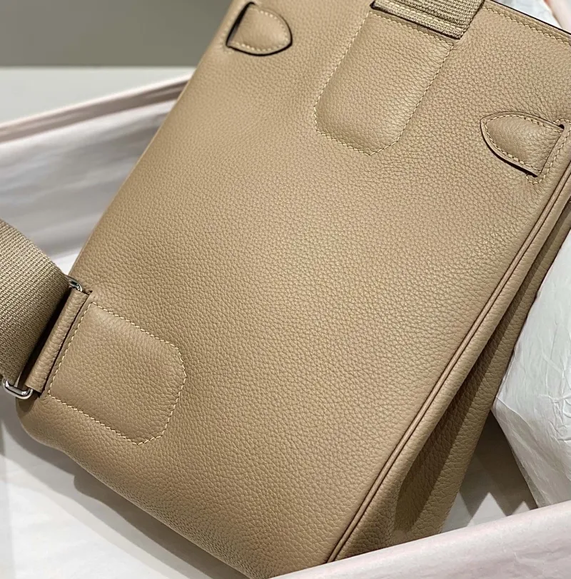 Hermes Taupe Crossbody Bag 213 - Image 6