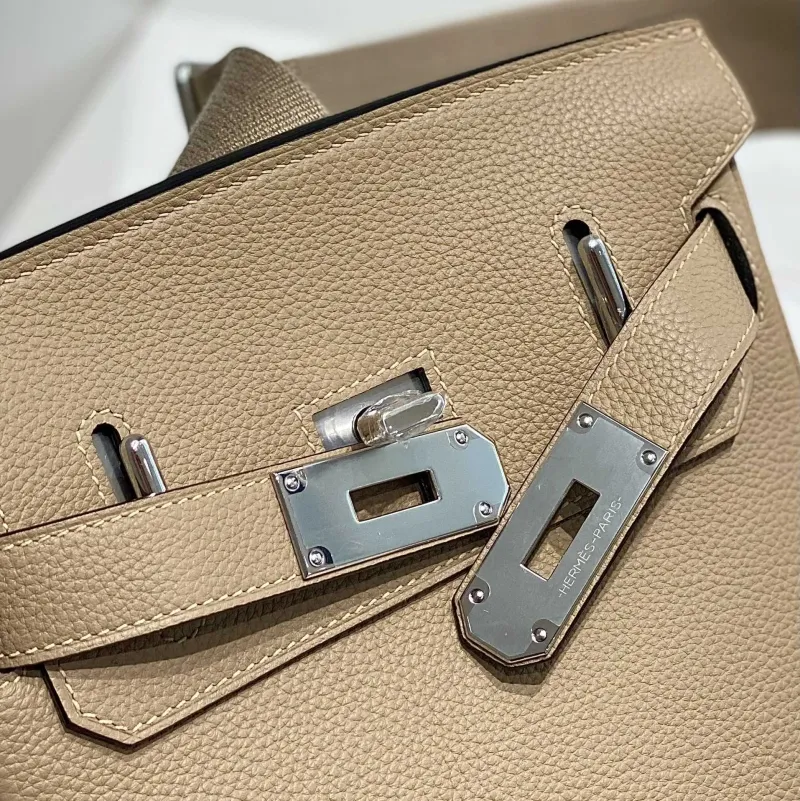 Hermes Taupe Crossbody Bag 213 - Image 7
