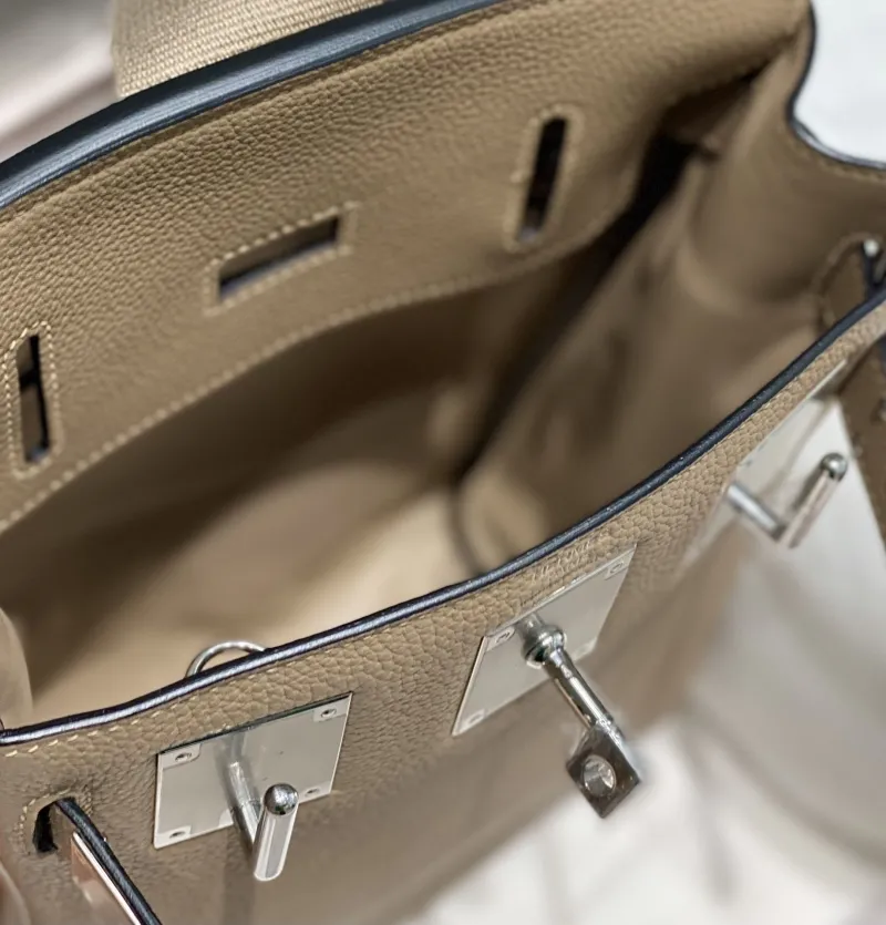 Hermes Taupe Crossbody Bag 213 - Image 9