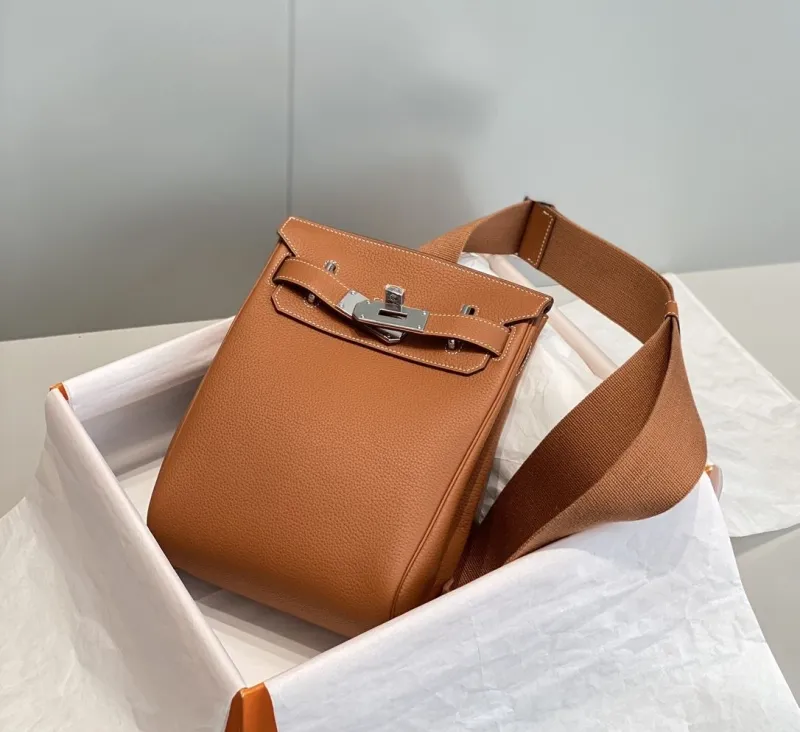 Hermes Brown Satchel Crossbody Bag 214 - Image 4