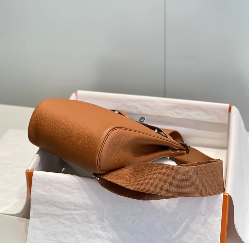 Hermes Brown Satchel Crossbody Bag 214 - Image 5