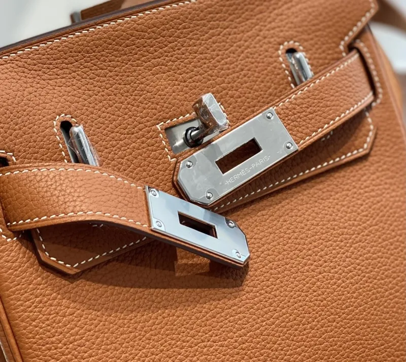 Hermes Brown Satchel Crossbody Bag 214 - Image 6