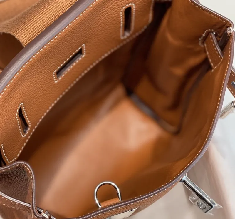 Hermes Brown Satchel Crossbody Bag 214 - Image 9