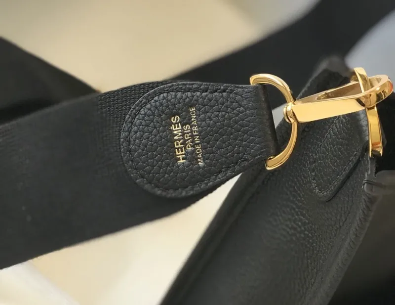 Hermes Black Leather Satchel Bag 218 - Image 6