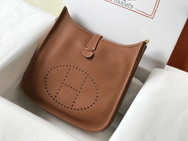 Alternative view of Hermes Brown Leather Satchel Bag 221