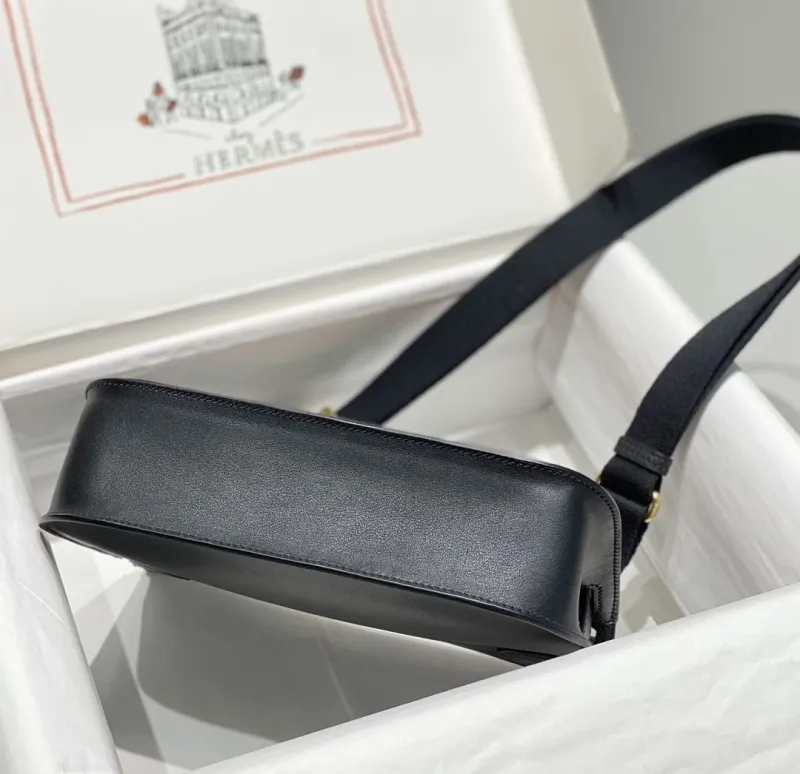 Hermes Black Crossbody Satchel Bag 227 - Image 4