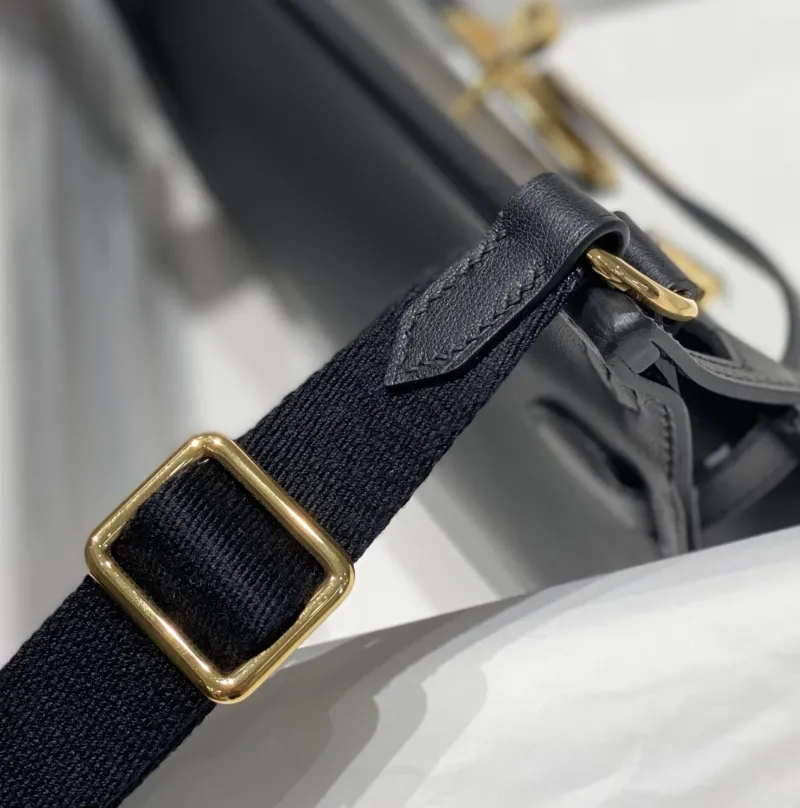 Hermes Black Crossbody Satchel Bag 227 - Image 7
