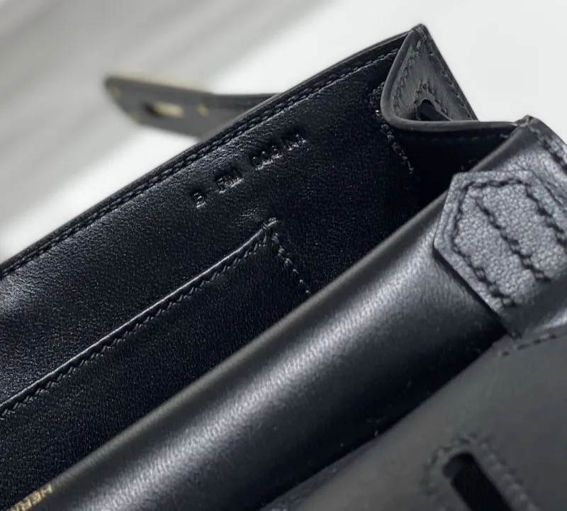 Hermes Black Crossbody Satchel Bag 227 - Image 9