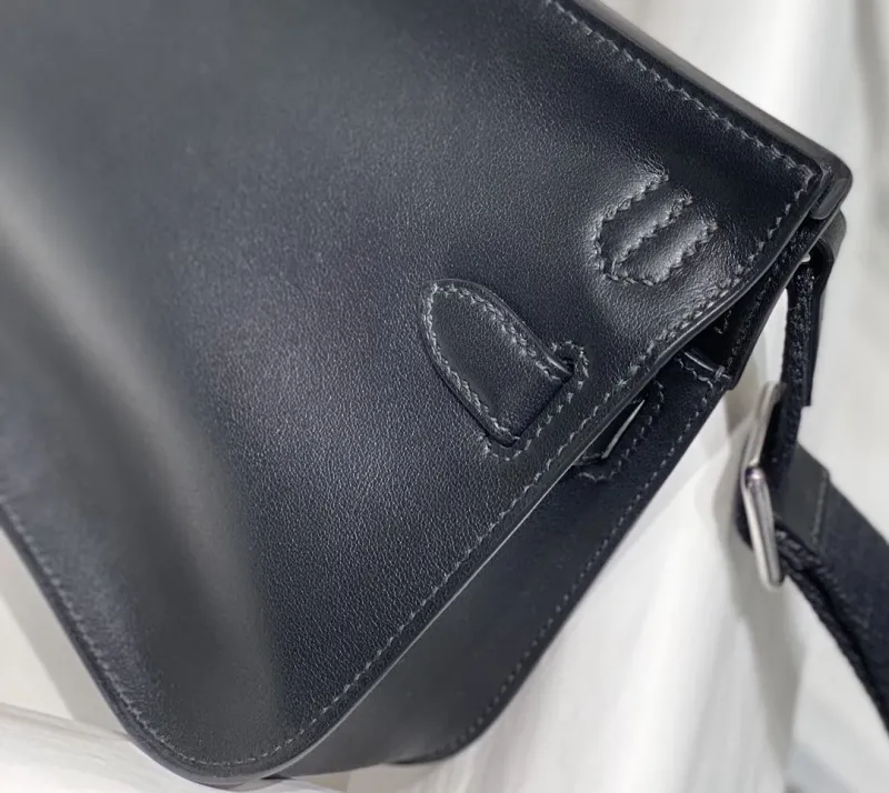 Hermes Black Leather Satchel Bag 228 - Image 4