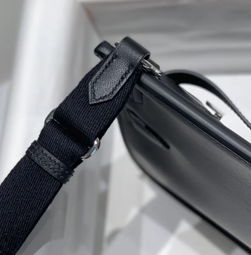 Hermes Black Leather Satchel Bag 228 - Image 5