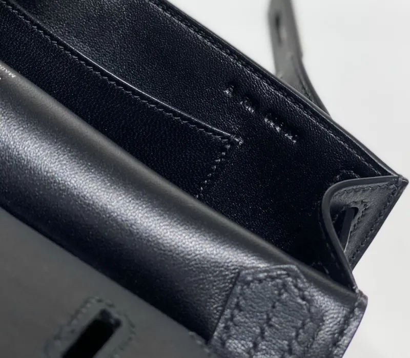 Hermes Black Leather Satchel Bag 228 - Image 9