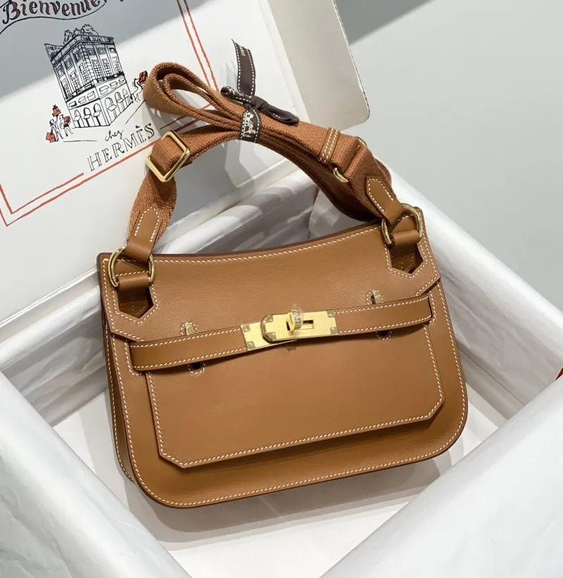Hermes Brown Leather Satchel Bag 233