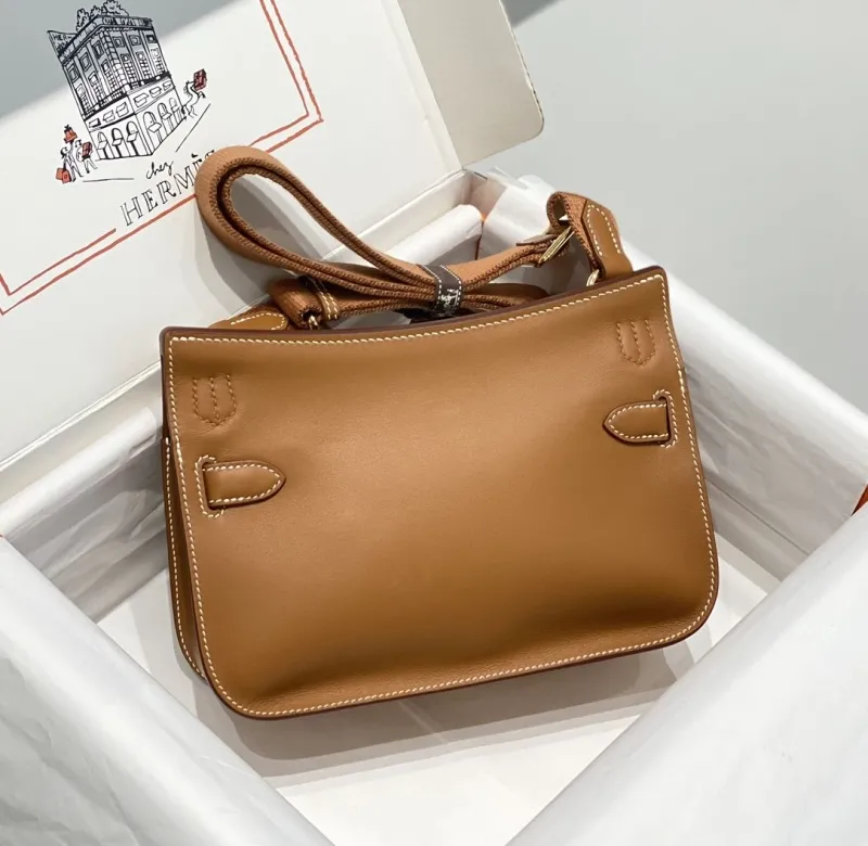Alternative view of Hermes Brown Leather Satchel Bag 233